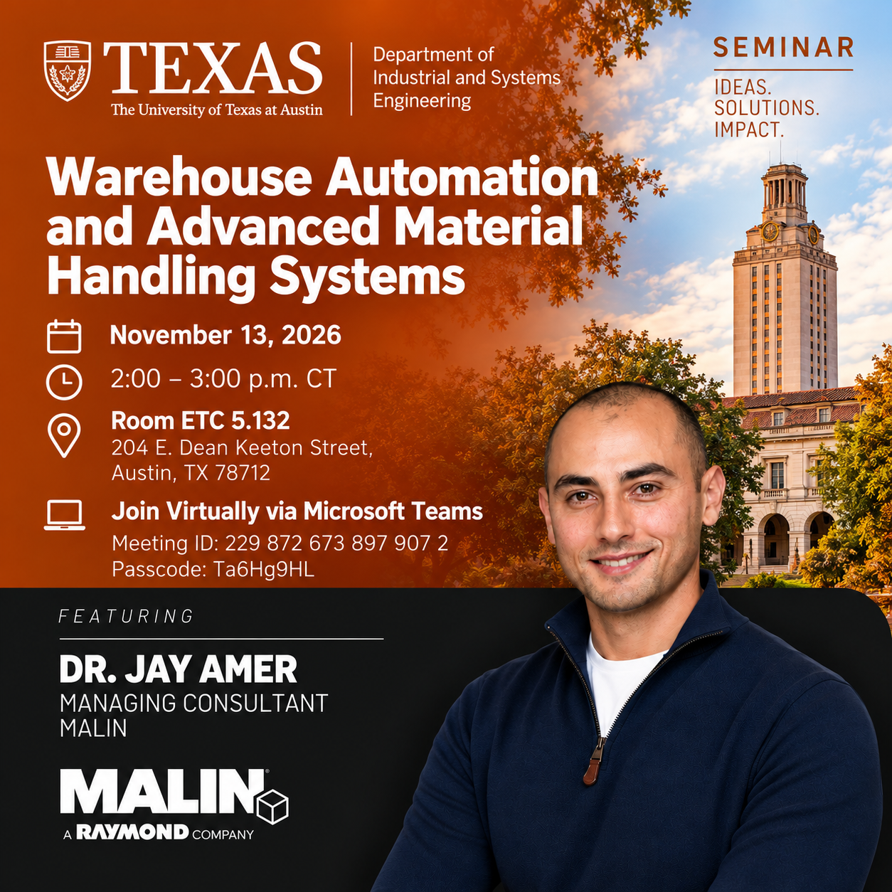 warehouse handling speaking engagement