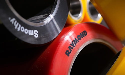 Raymond Forklift Wheels, parts of a forklift