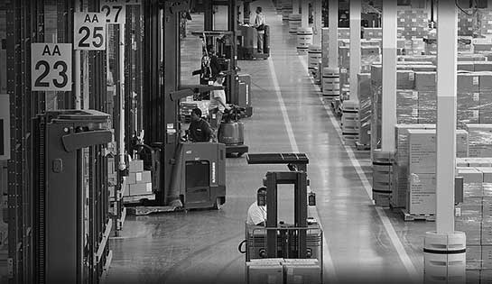 The Container Store, Malin, Raymond forklifts, reach truck, pallet jack