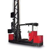 Turret truck, transtacker, vna forklift, very narrow aisle, Raymond TRT Swing-Reach
